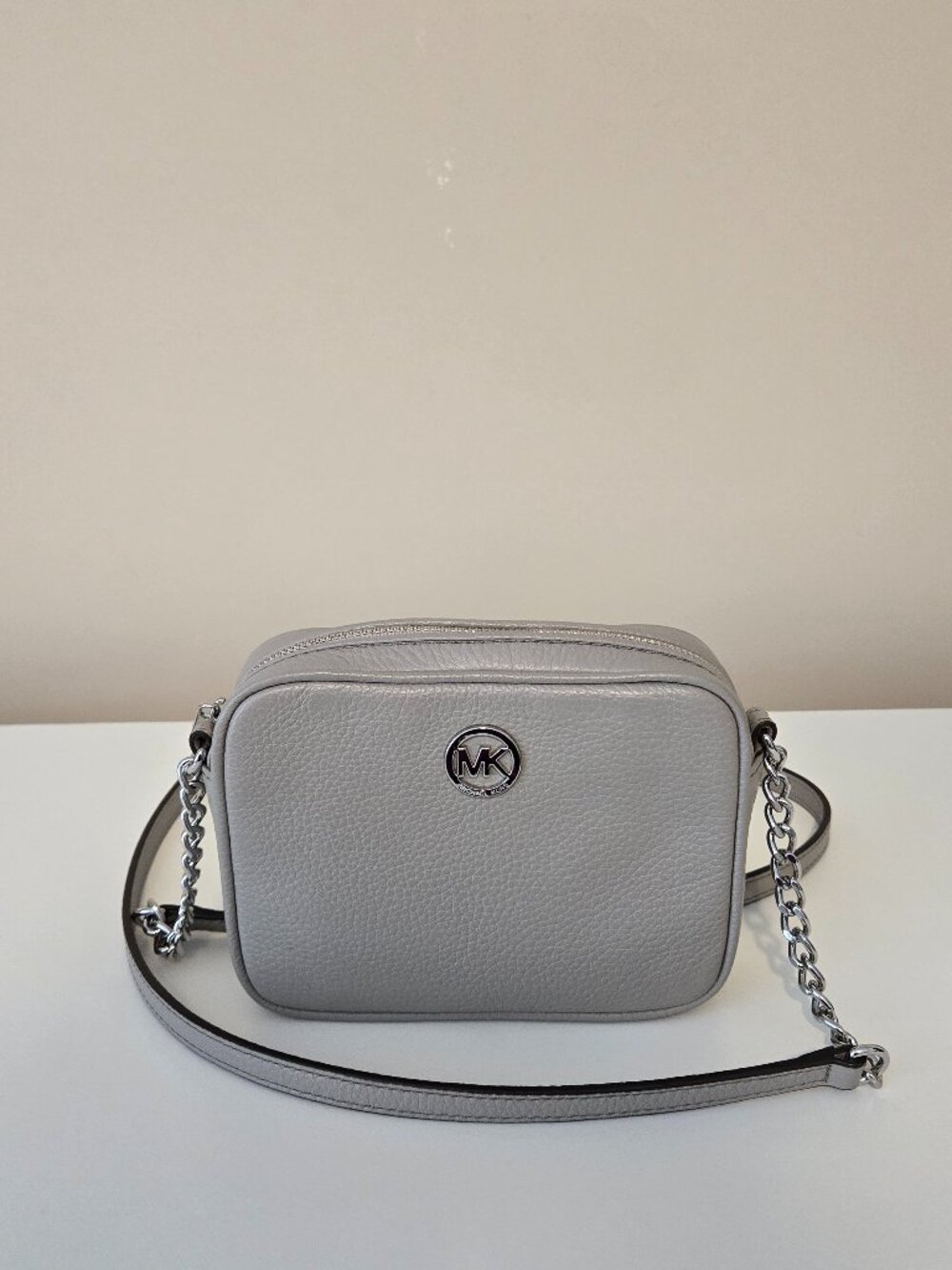 Michael Kors Crossbody Bag Gray Pebbled Leather Purse Mini - NWOT